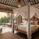 Luxury bedroom stock photo