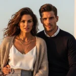 Fashionable couple wearing_trendy clothes