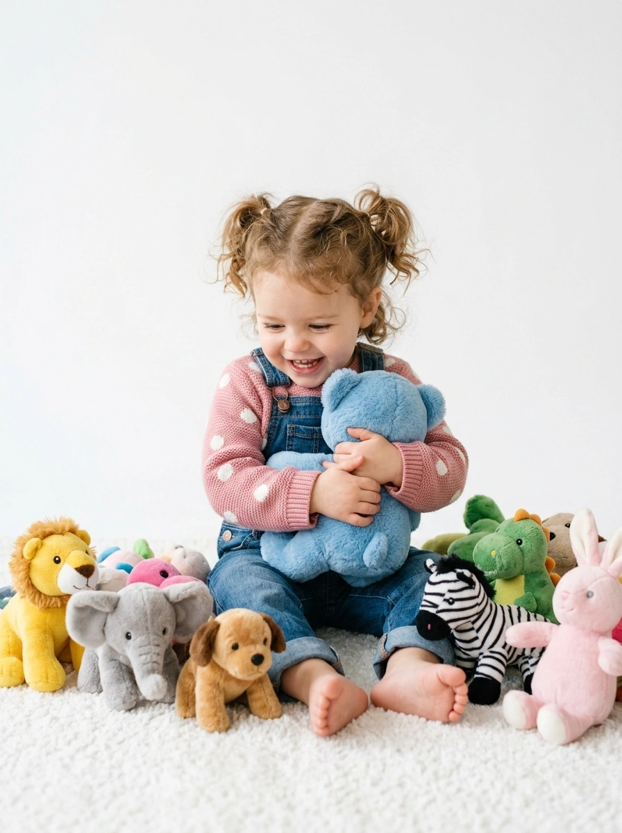 Toddler Holding Teddy Bear