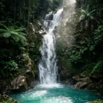 Waterfall falling